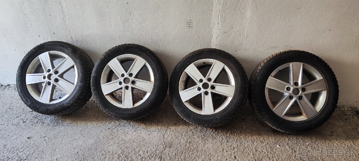 Hlinikove disky R16 a zimne pneu 205/55R16 H