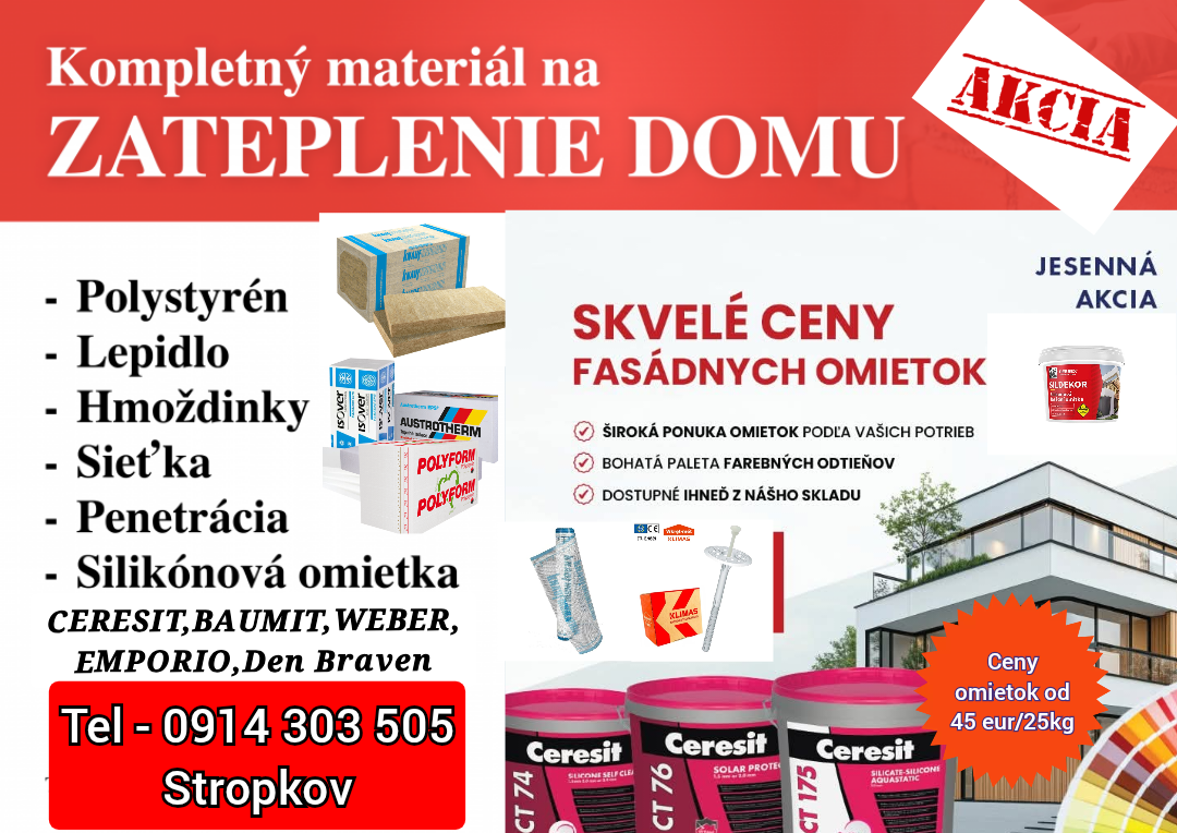 Zatepľovanie domov-kompletny fasadny material