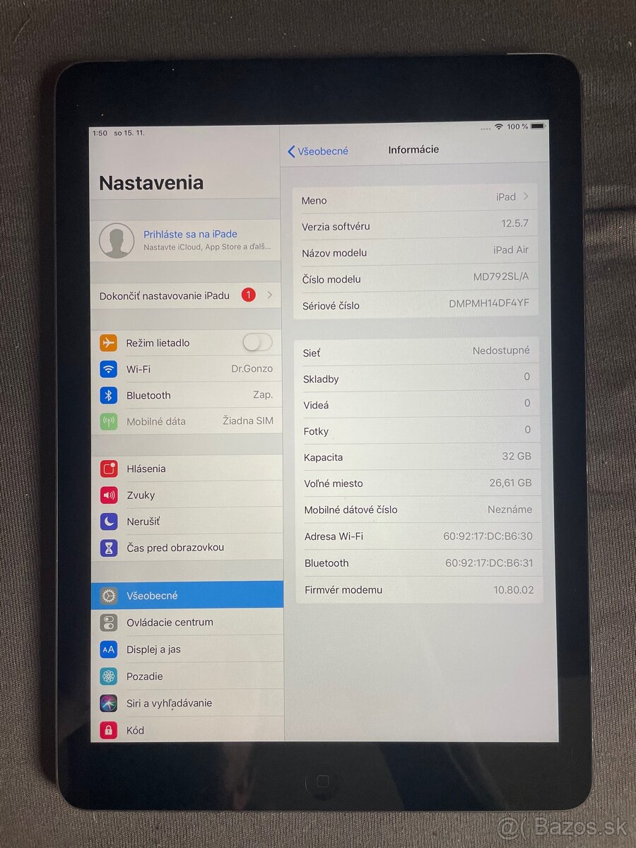 iPad Air 1. generácia – 32 GB, Cellular (4G)