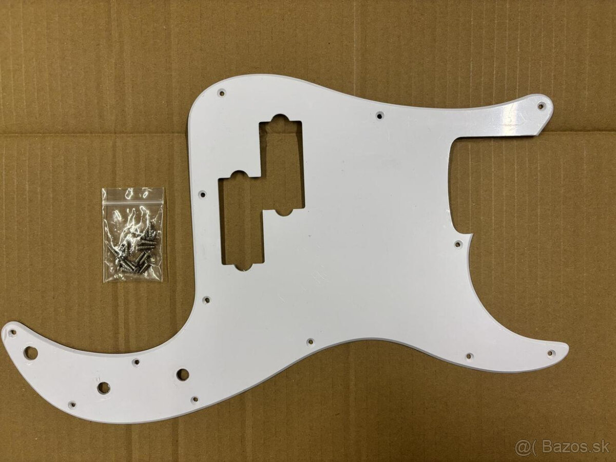 Fender Precision Bass Pickguard 1-ply Biely