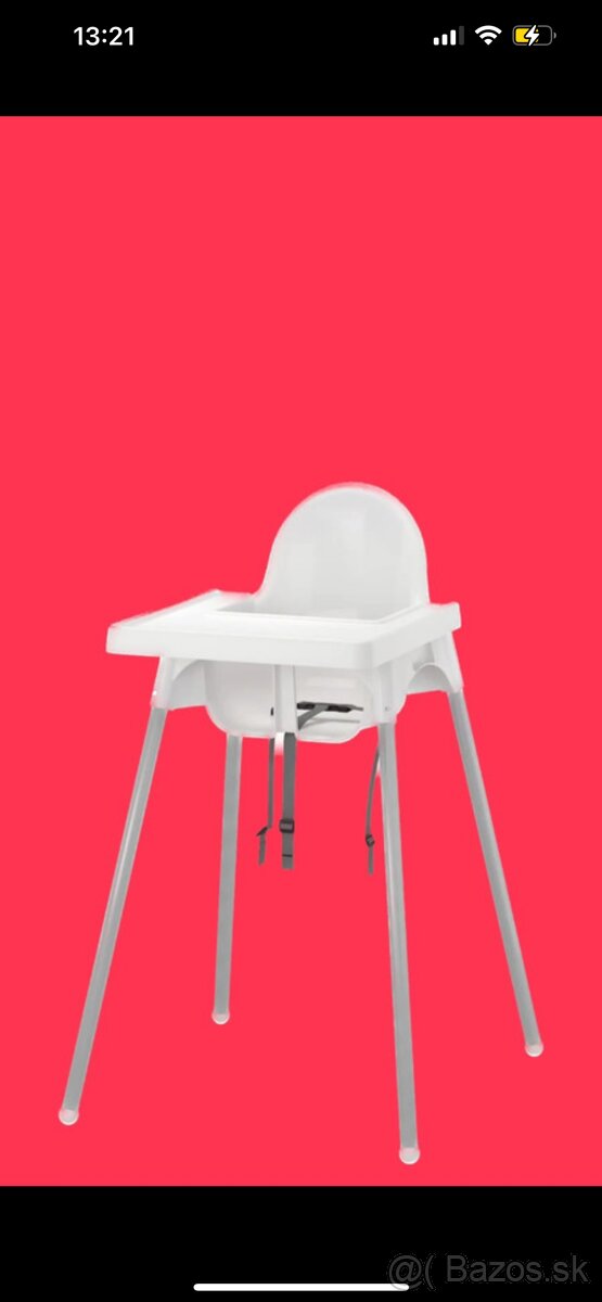 Detská jedalenská IKEA stolička