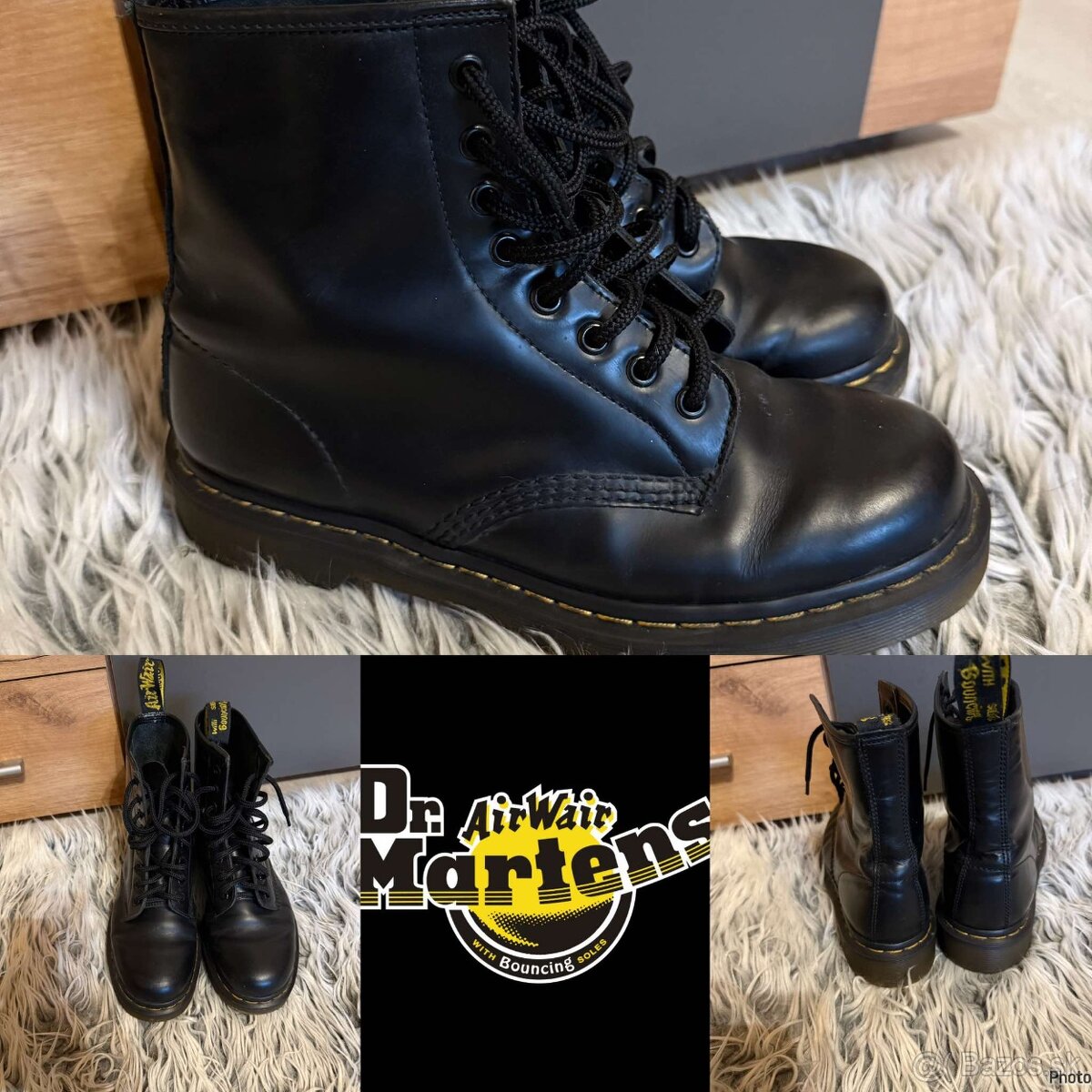 dr.martens original stylove kožené workery-topanky black