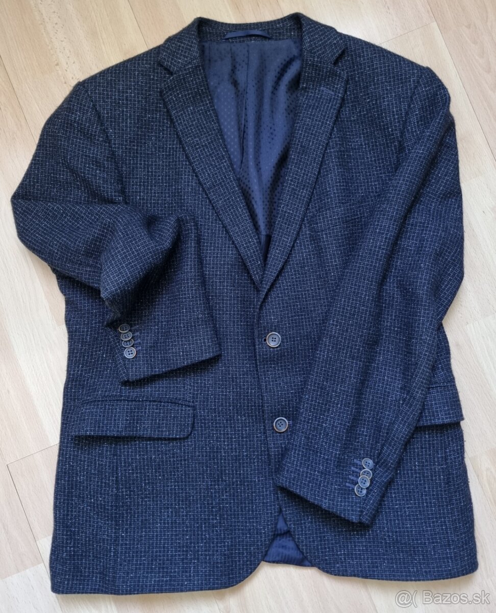 Pánske hodvábno vlnené športovo elegantné sako