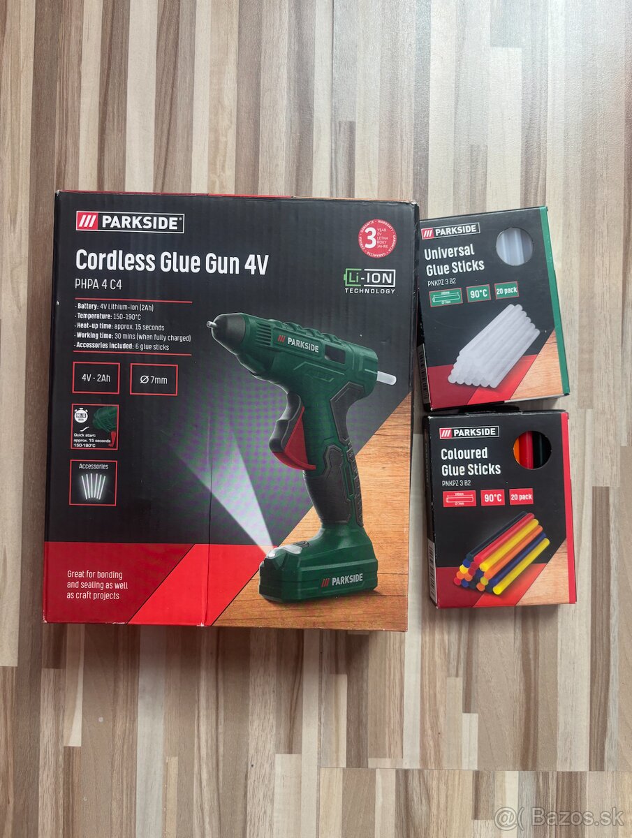 Akumulátorová tavná pištoľ PARKSIDE PHPA 4 C4 + 2 balenia ty