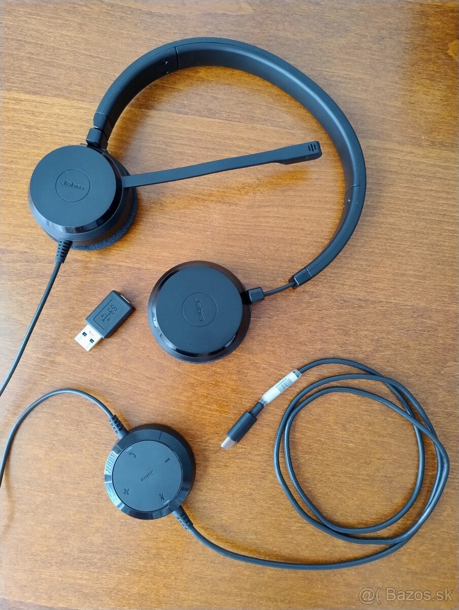 Slúchadlá Jabra Evolve 20 MS Stereo USB-C + Redukcia