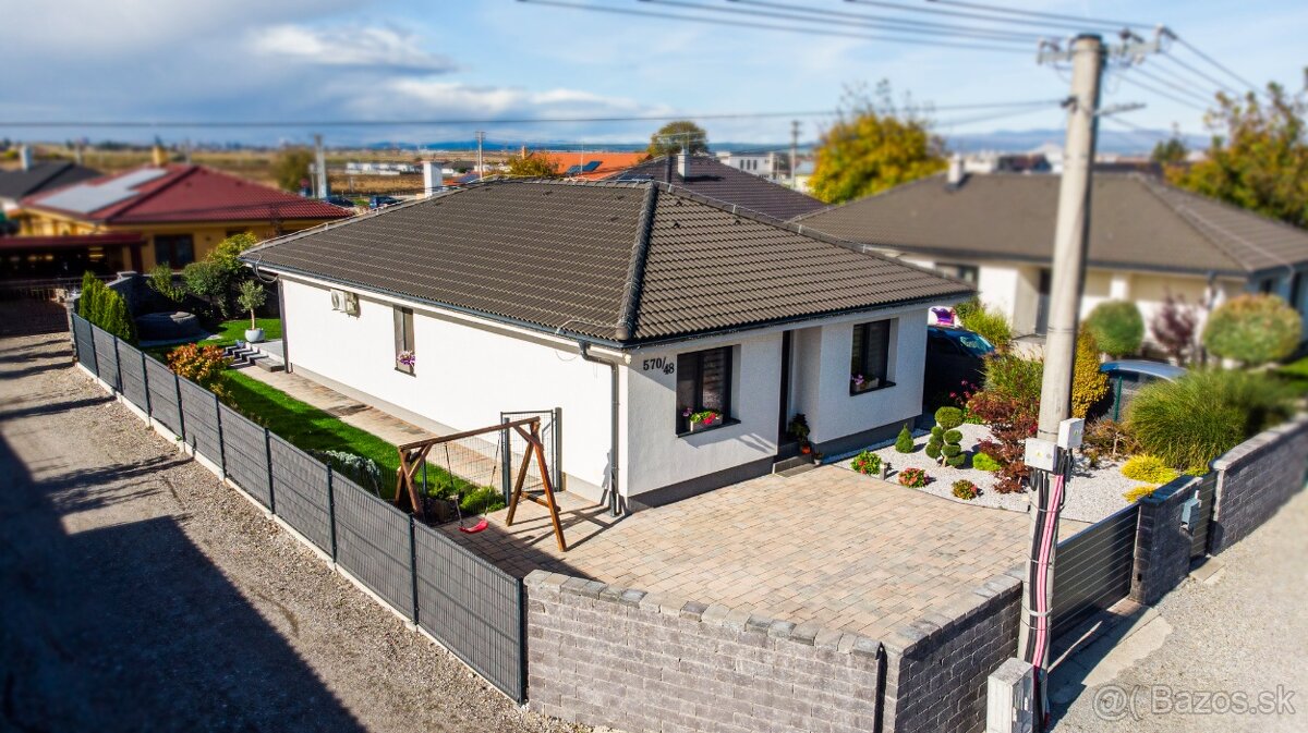 Pekný 4 izb. RD - bungalov, zimná terasa, Geča, blízko Košíc