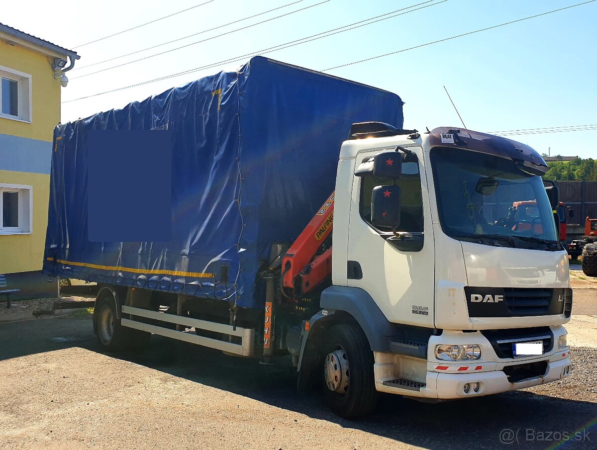 15t DAF valník 6.5m+HR Palfinger plachta shrnovačka