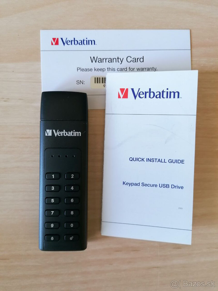 VERBATIM Keypad Secure Drive 32GB USB klúč 3.1 flash disk
