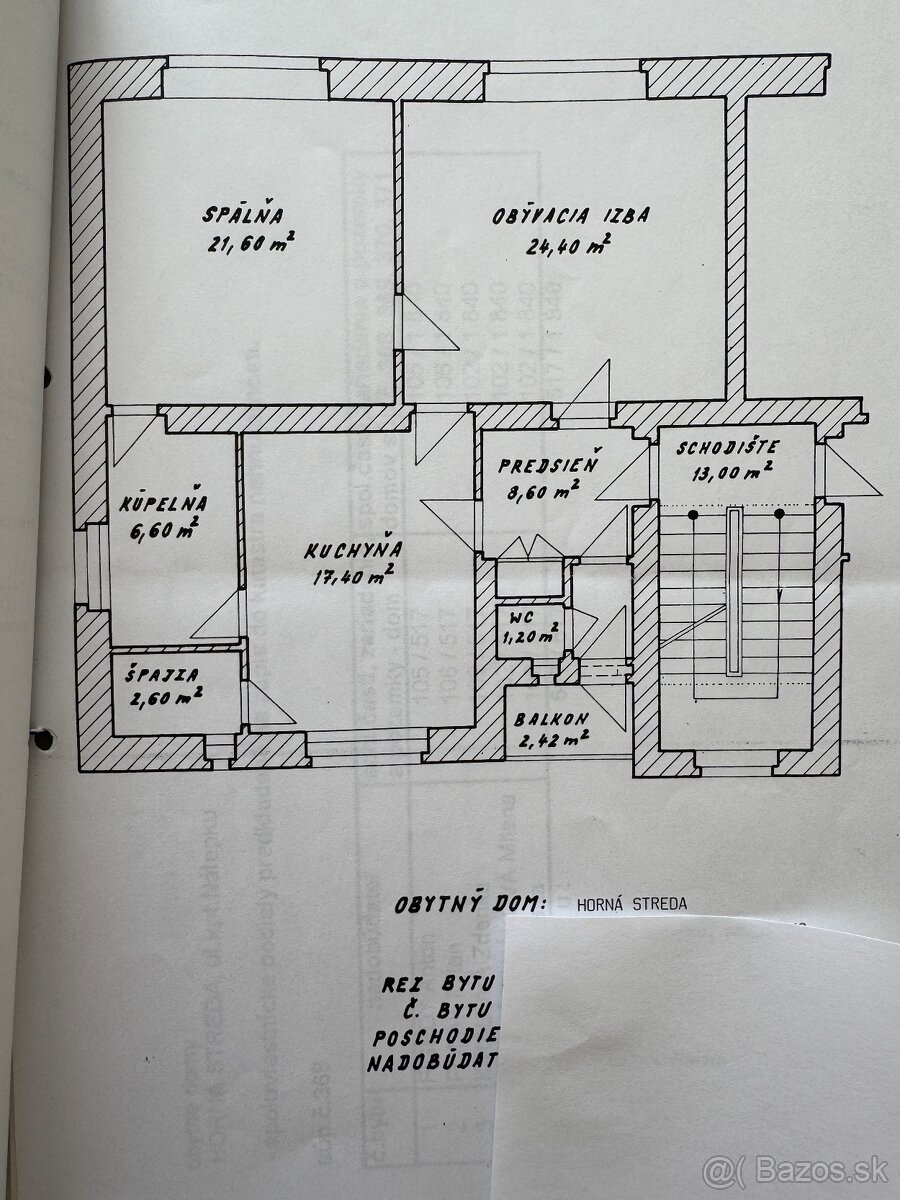 3-izbový byt (90 m²) + 1 594 m² pozemkov v súkromnom areáli