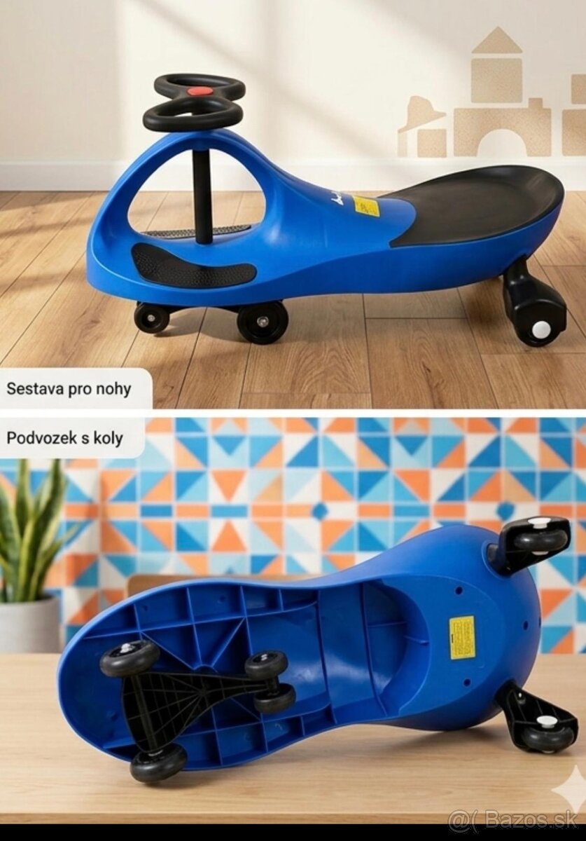 Otočné autíčko s riadidlami