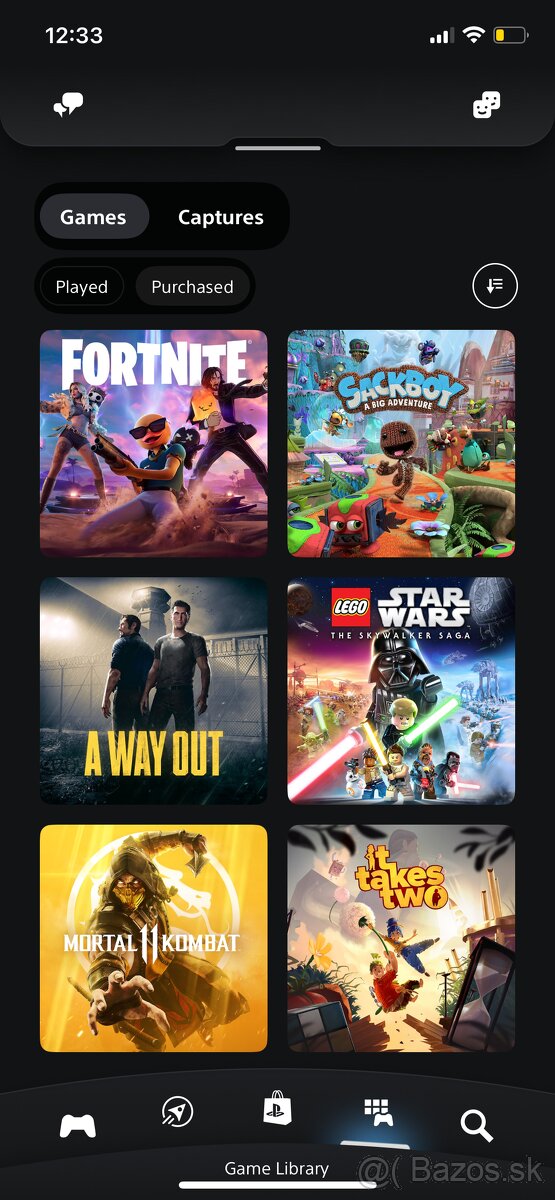 Účet s hrami na ps 5