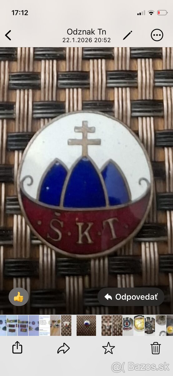 Kupim Trencin odznak SKT