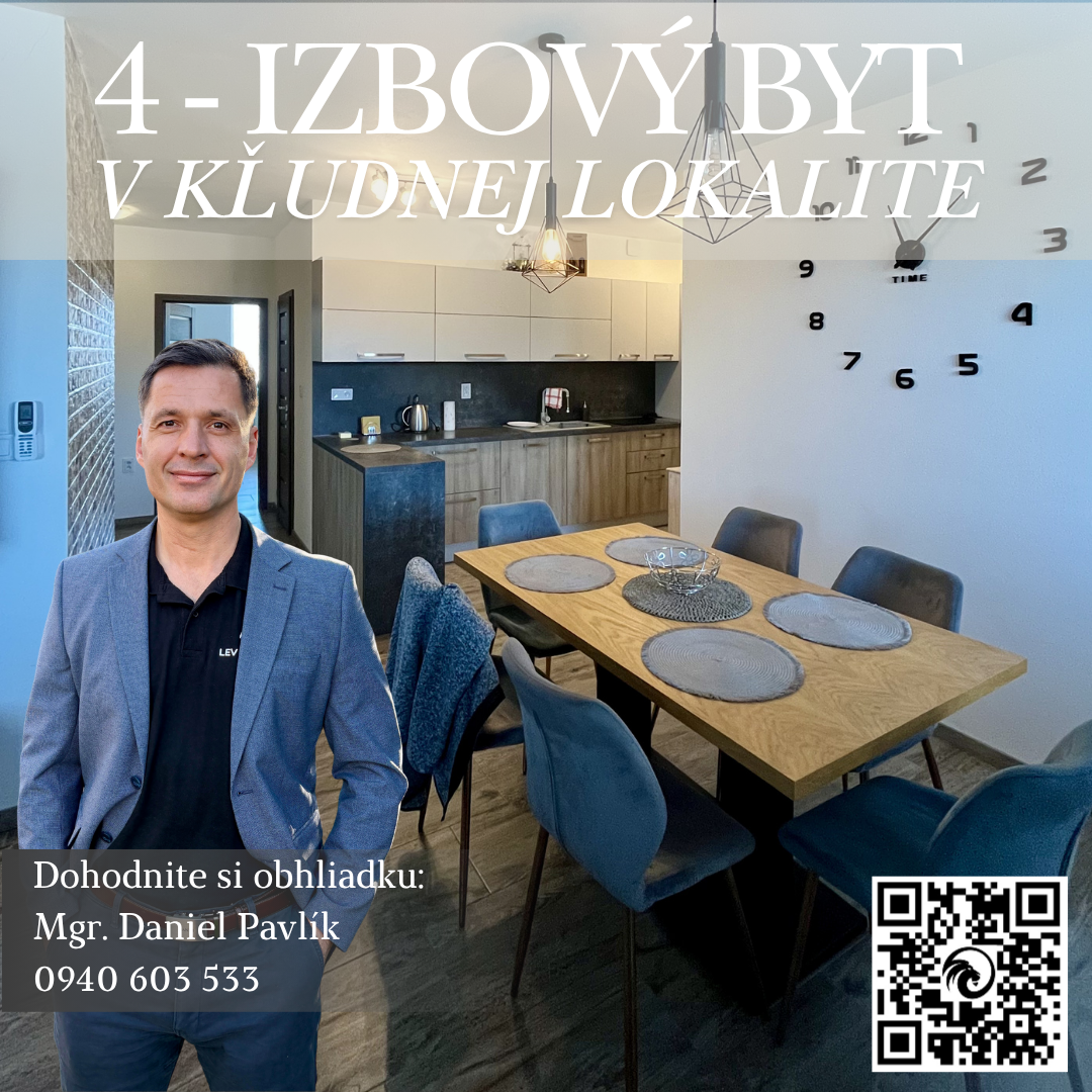 Slnečný 4-izbový byt v novostavbe – komfort pre celú rodinu.