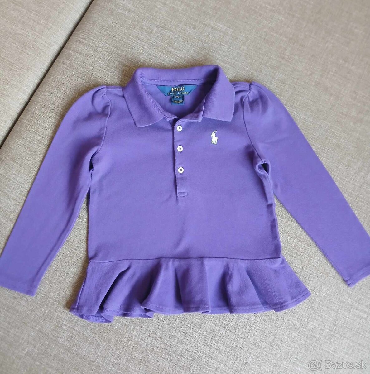 Krásne fialové tričko zn.Polo by Ralph Lauren, veľ.92