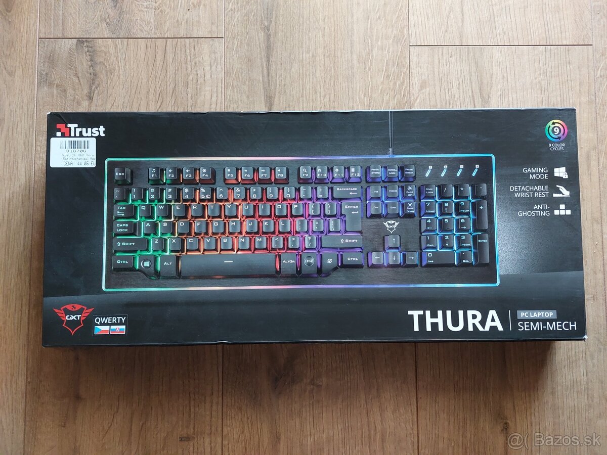 Trust Thura – Polo-mechanická herná klávesnica (ako nová)
