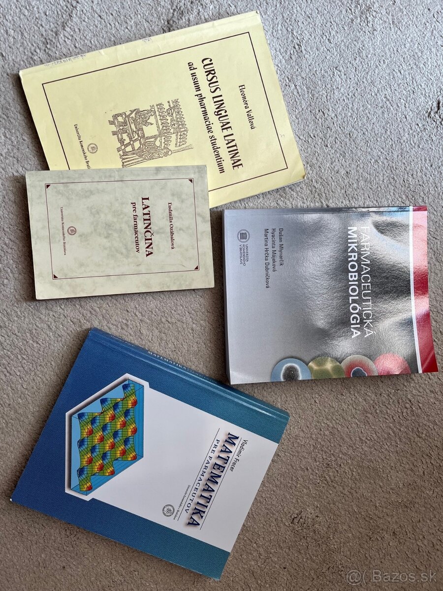 4x VŠ skriptá pre FaF UK - farmácia