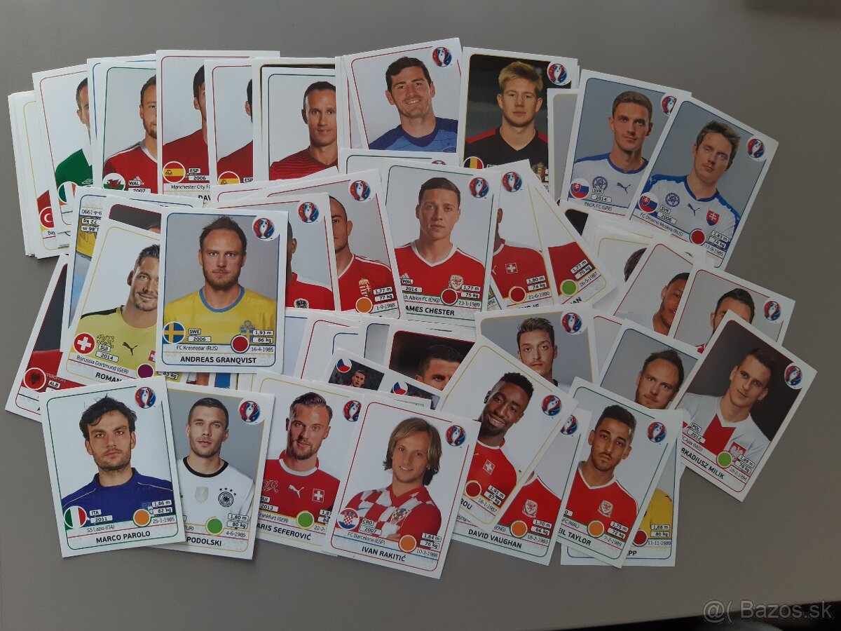 Predám panini futbalové samolepky