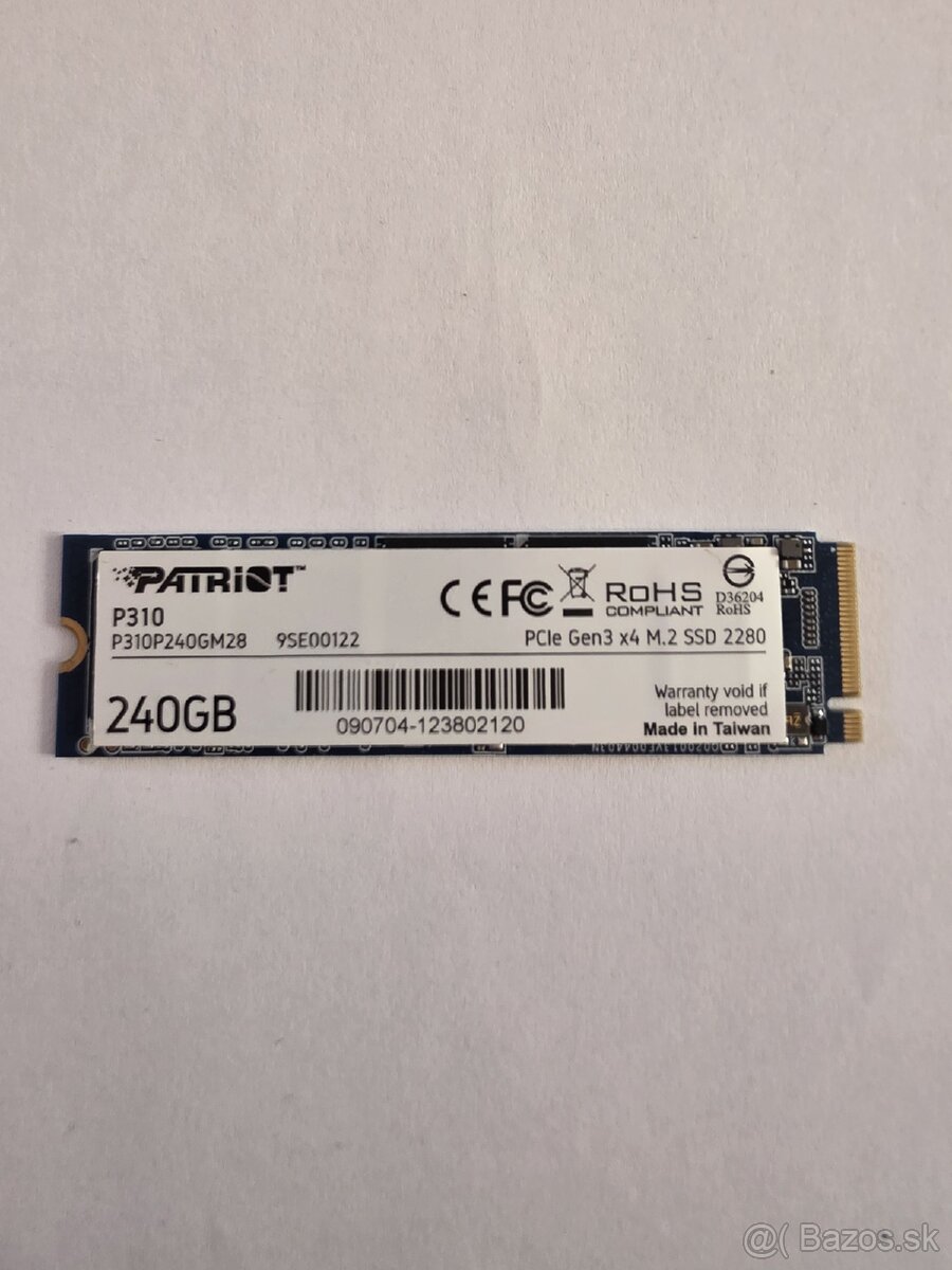 Predám SSD disk Patriot P310 M.2