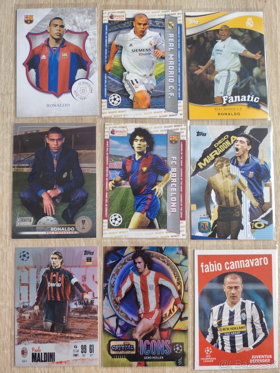 Futbalové kartičky - legendy