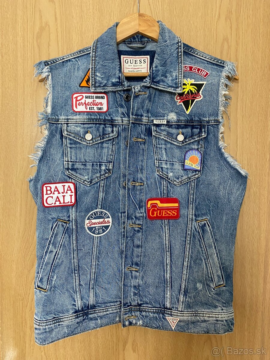 Panska riflova vesta denim Guess