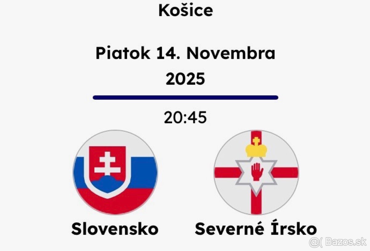 1x VIP lístok -Slovensko -Severne Írsko