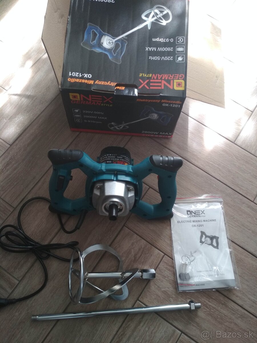 Stavebné miešadlo 2800 W s reguláciou otáčok-nové