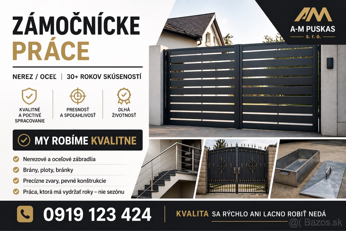 ZÁMOČNÍCKE PRÁCE – 30+ ROKOV PRAXE
