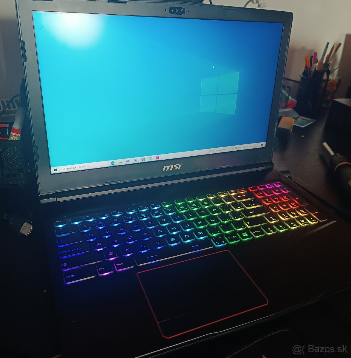 Herný nootebook RGB MSI I7-8750 RTX-1060 6GB