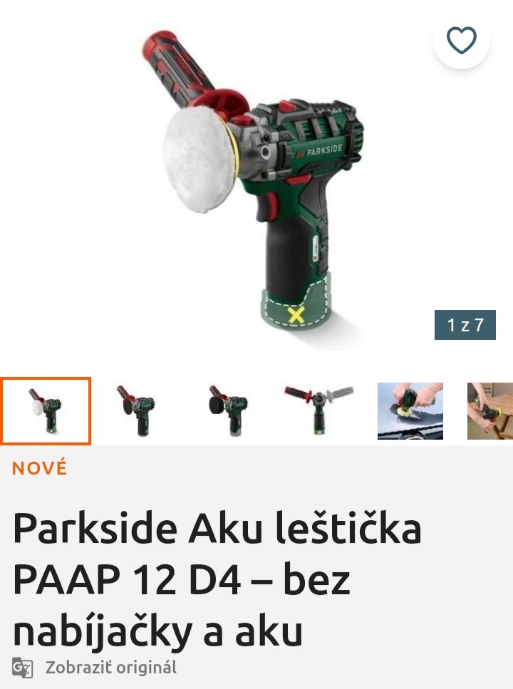 Lesticka na bateriu Parkside nová