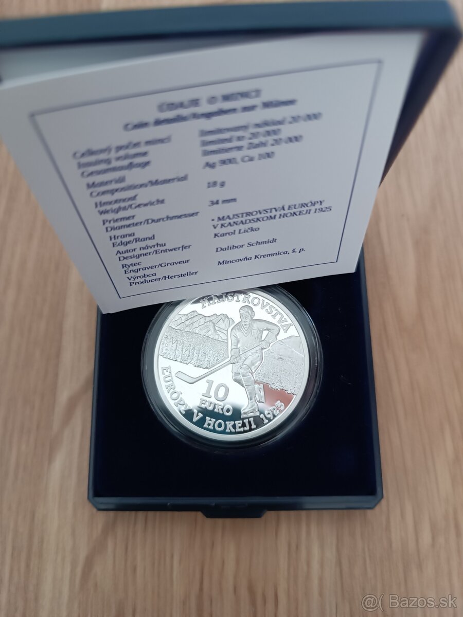 10€ 2025 - Majstrovstvá Európy v hokeji