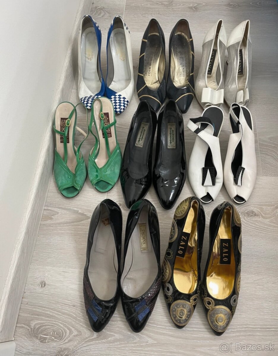 Kožené vintage lodičky 37,5-38