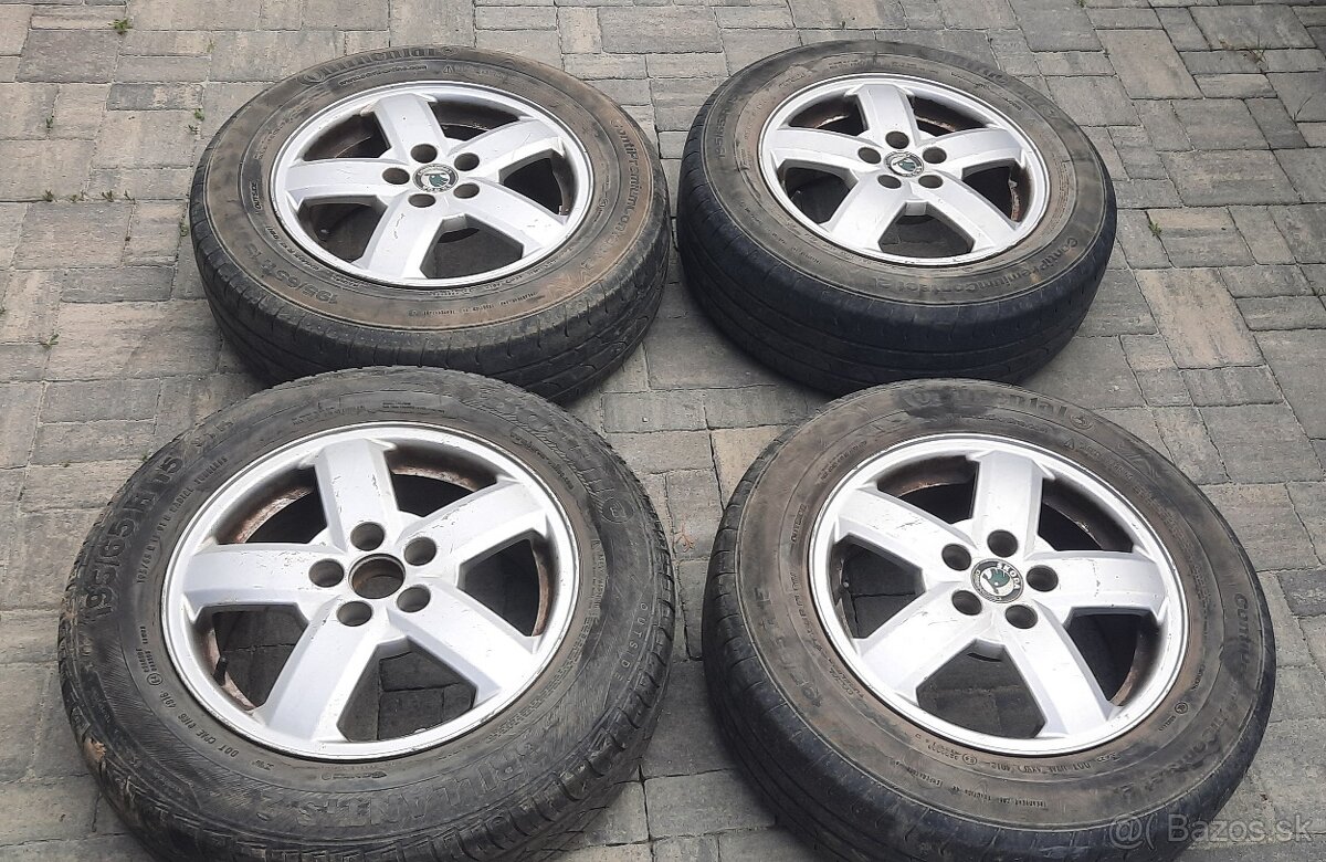 Hliníkové disky R15, 5x112 s pneu