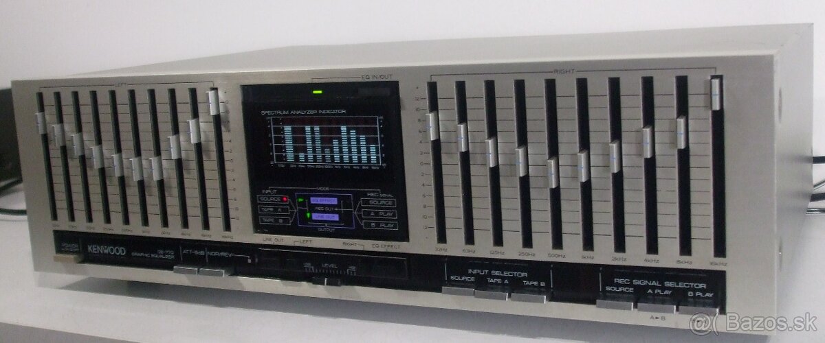 2x10 pasmovy equalizer KENWOOD GE-44 strieborny vyroba Japan