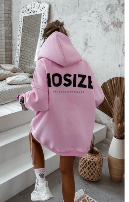 No Size oversize mikina Candy Pink
