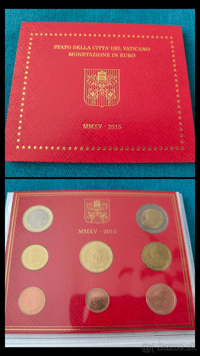 Sada euromince Vatikán 2015