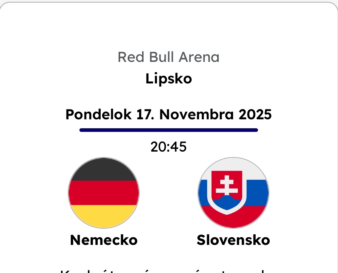 Predám lístky na zápas Nemecko Slovensko