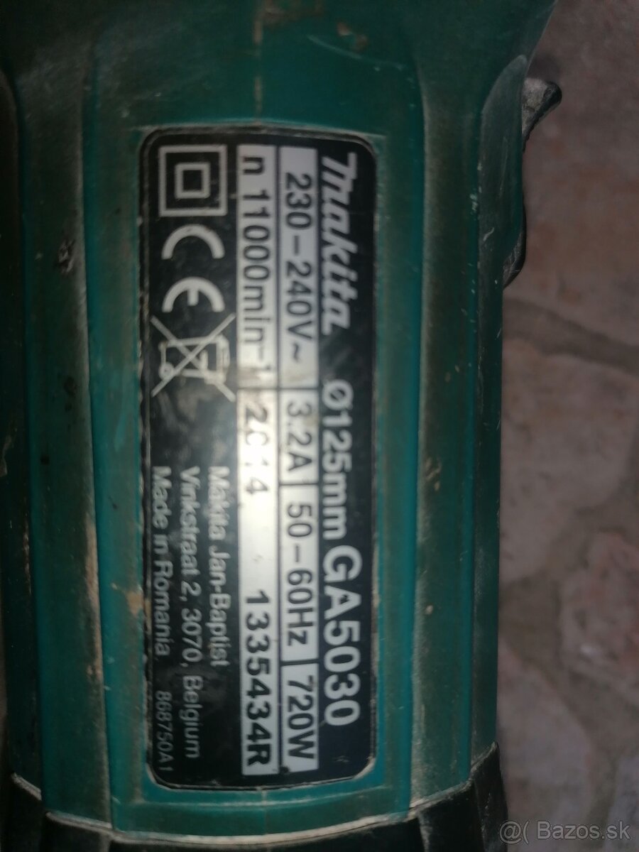 Uhlová brúska makita 125, 720 w/230