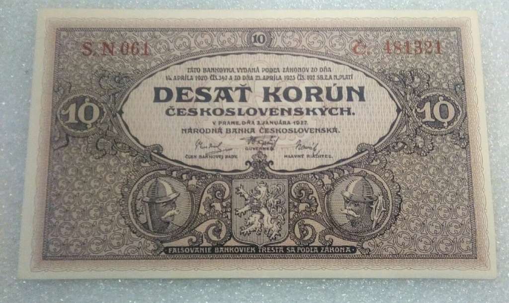 10 korún 1927