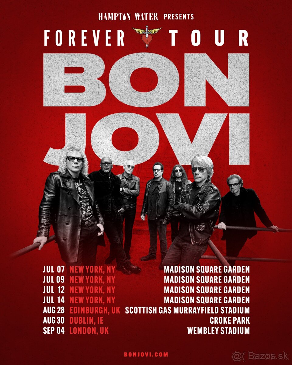 Predám 2 lístky na Bon Jovi Forever Tour vo Wembley
