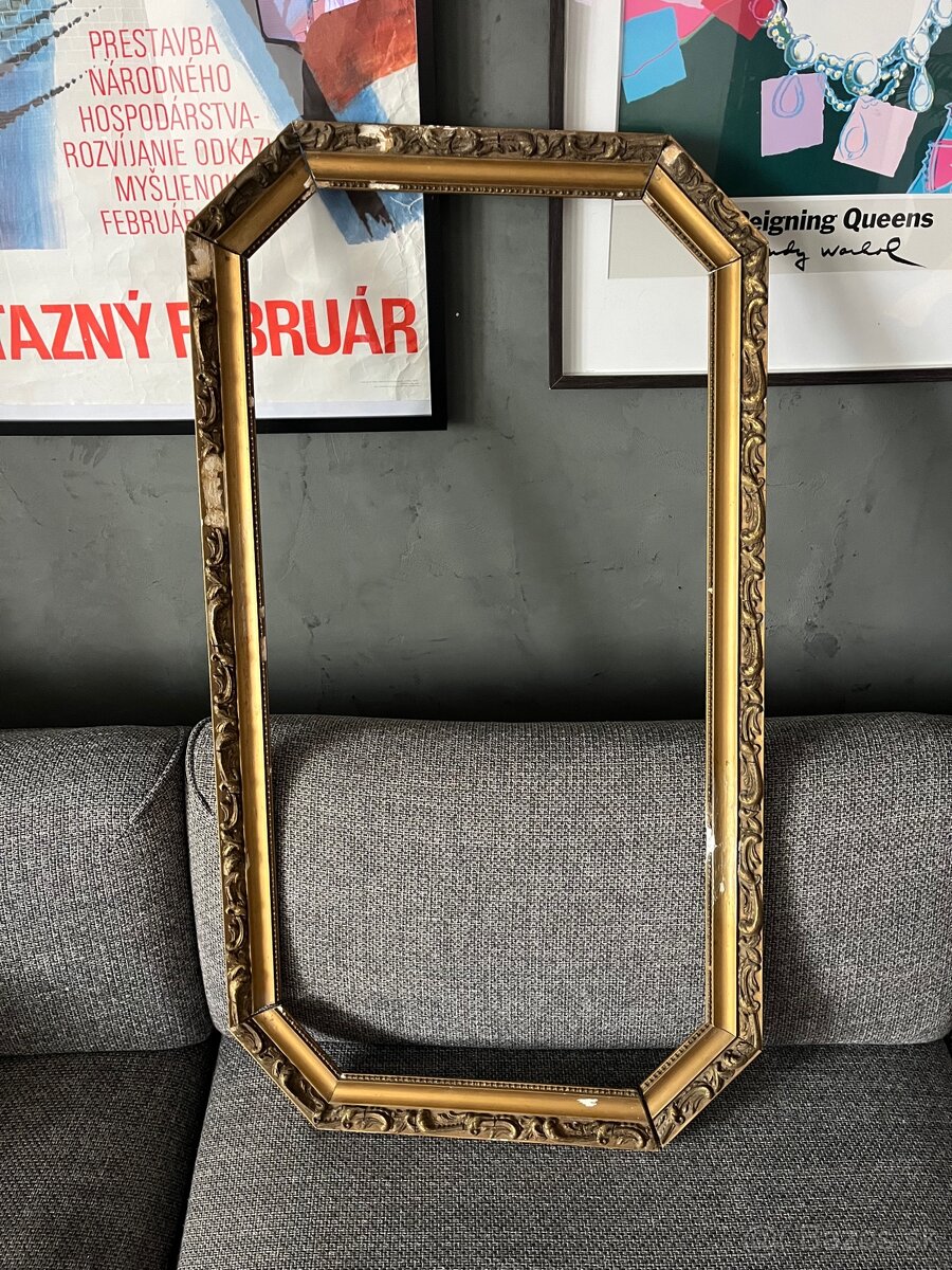 Retro masívny rám na obraz 110X60cm