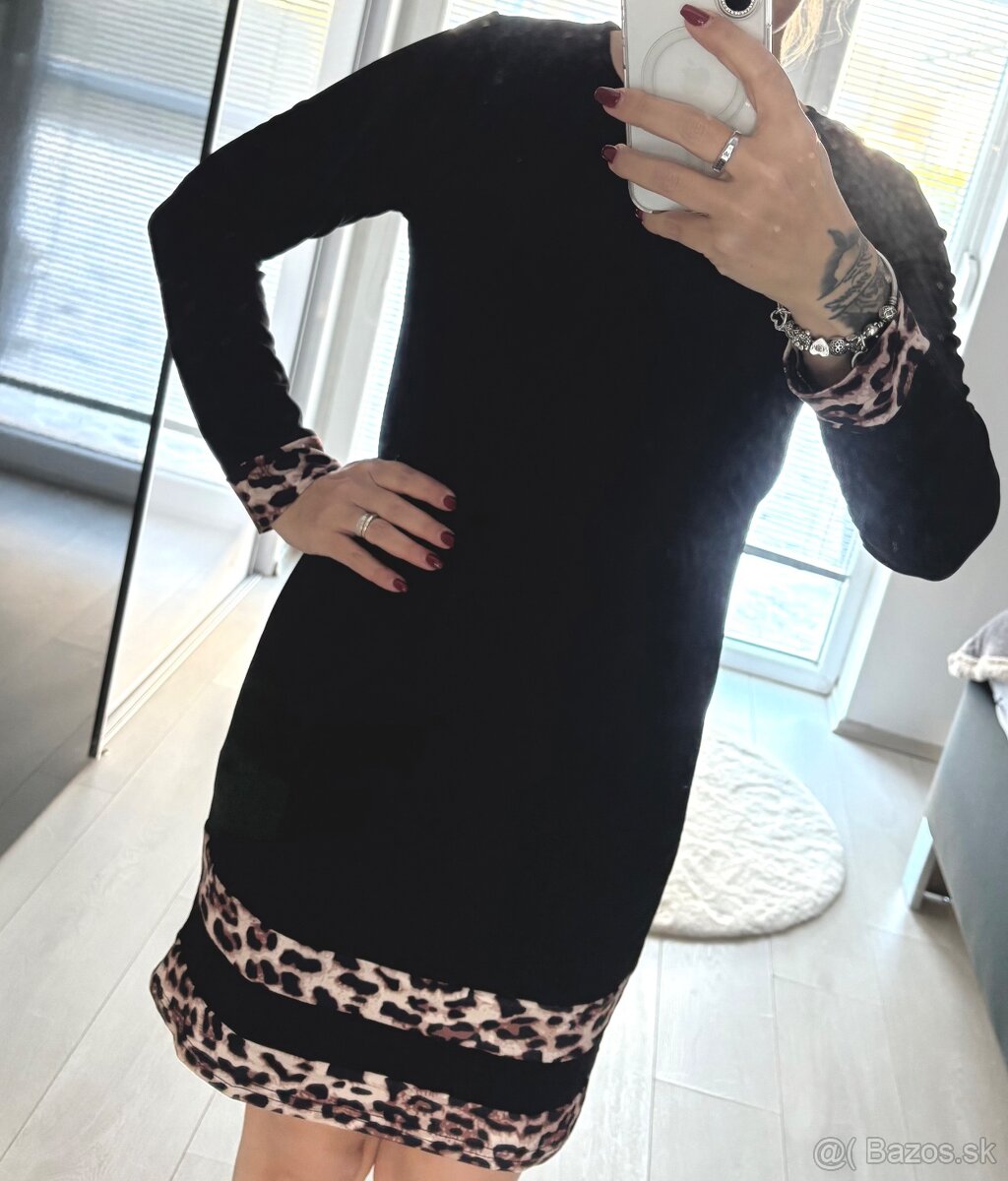 Šaty blk/leopard M