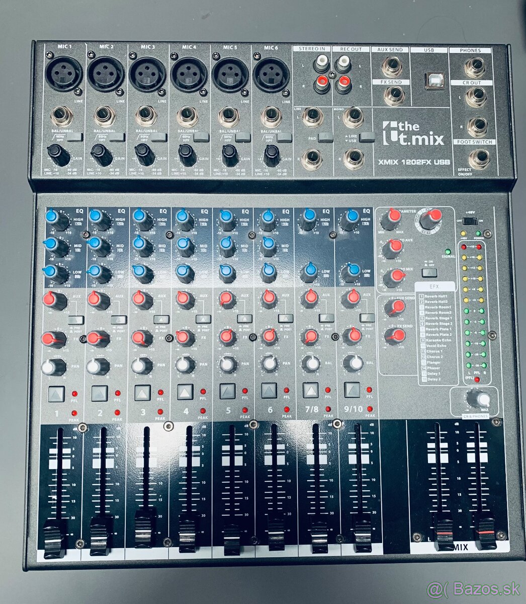 analógový mix pult XMIX 120FX USB