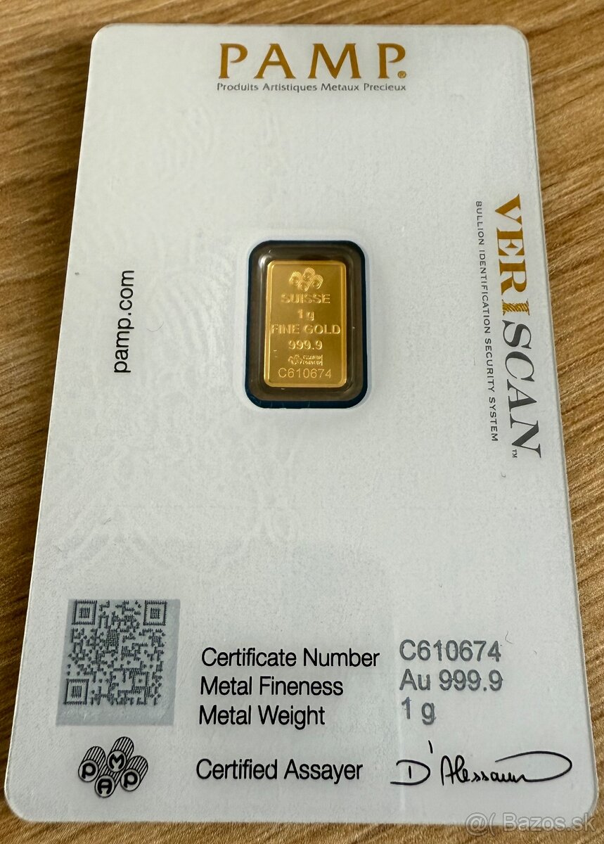 Predám zlaté investičné tehličky