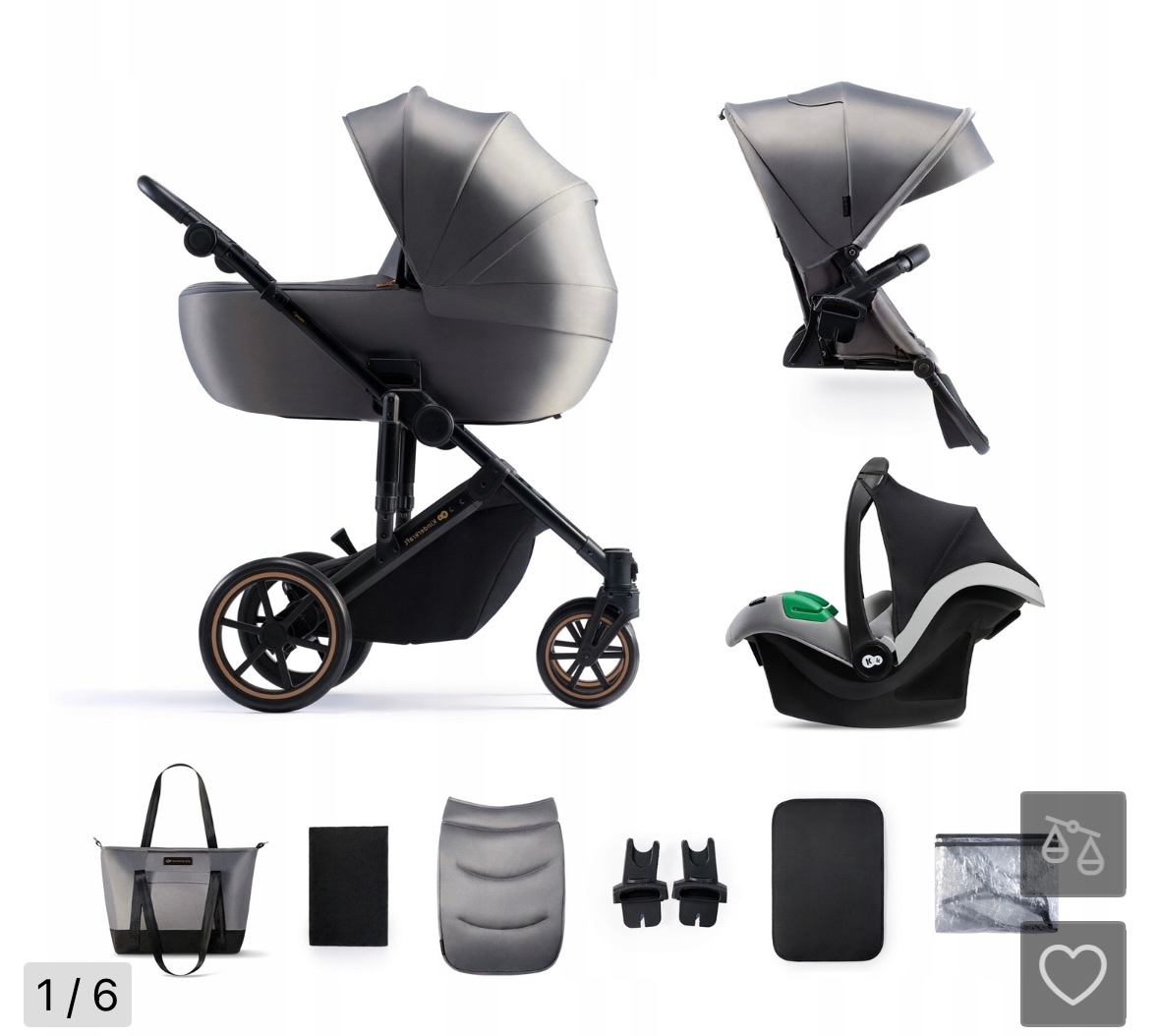 Kinderkraft kocik 3v1 prime 2 s autosedackou a prislusenstvo