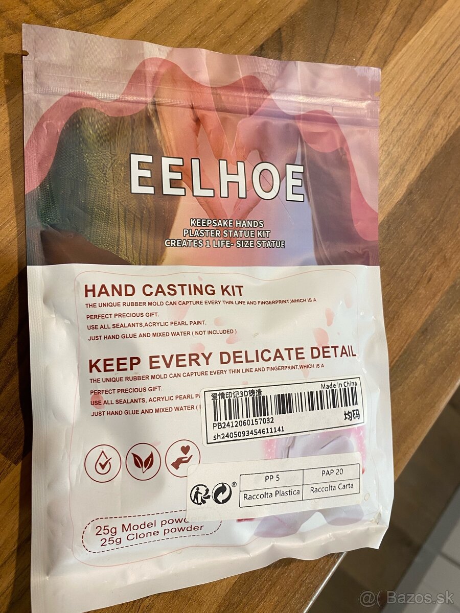 Sada na odliatok rúk EELHOE