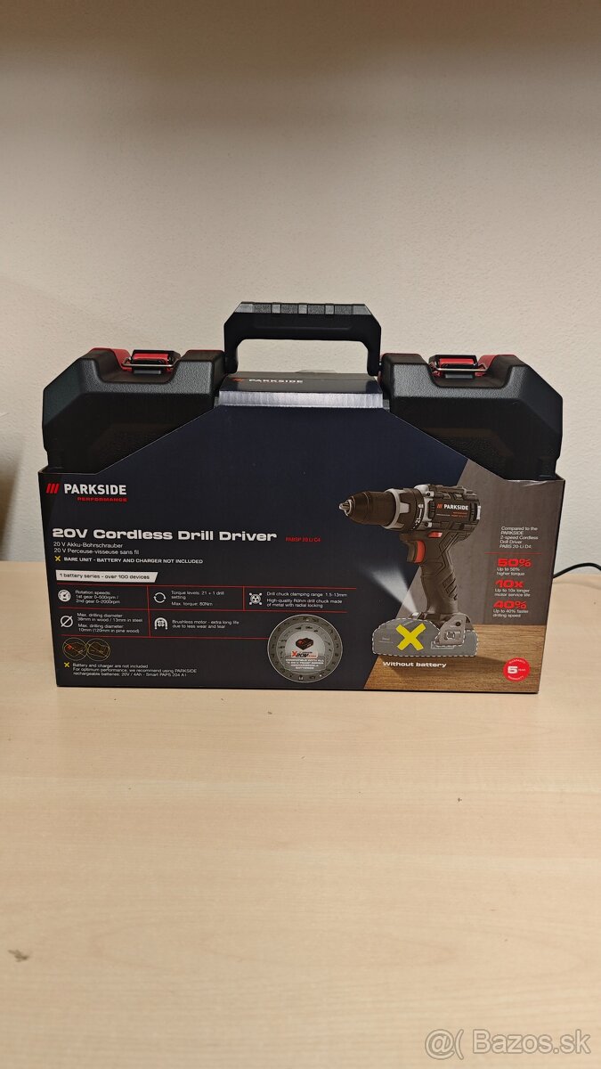 Predám nový vŕtací skrutkovač Parkside Performance