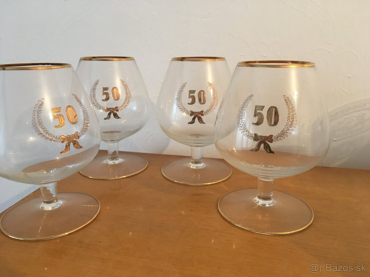 Jubilejné poháre 50 a tanier 65