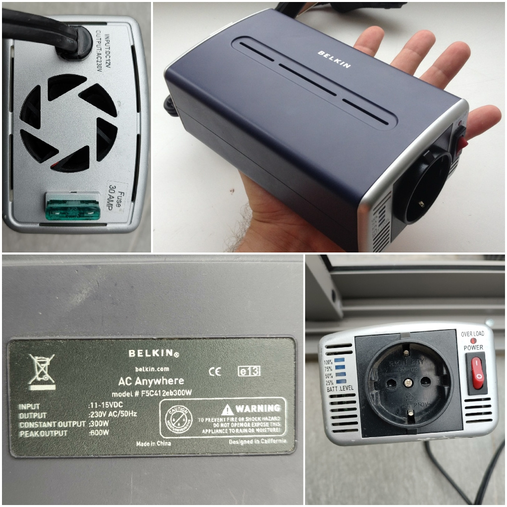 BELKIN menič napätia 12V/230V - 300W