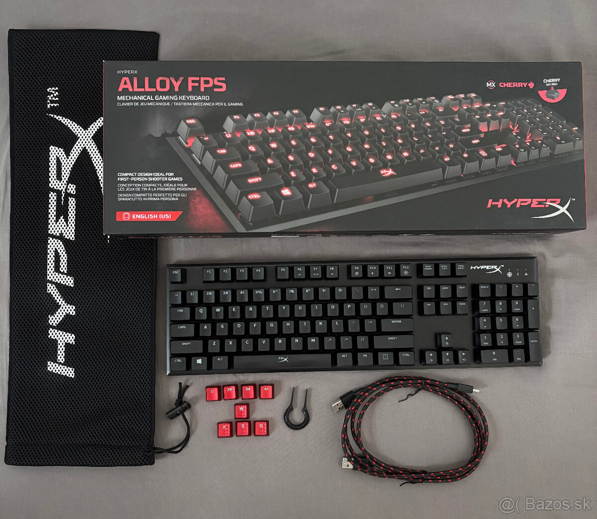 Predám Mechanickú klávesnicu HyperX Alloy FPS Cherry MX Red