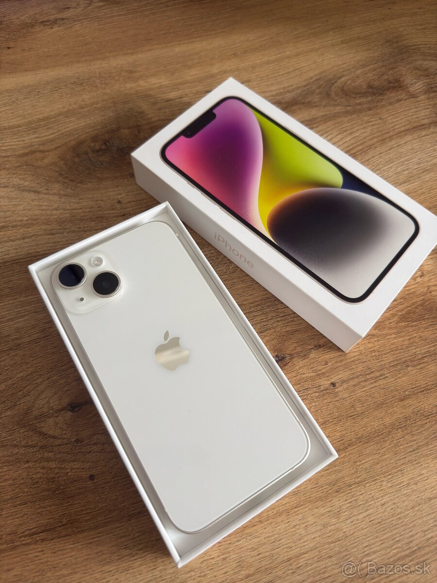 iPhone 14 128 GB, 2 roky starý, v TOP stave + príslušenstvo